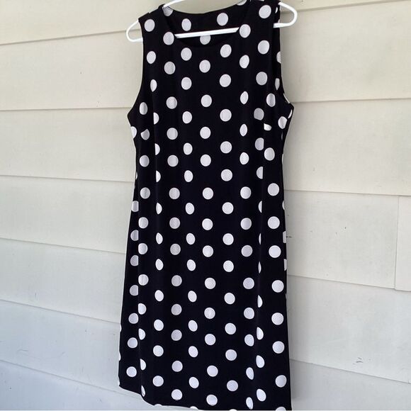 Black with white polka dot dress medium. 0306 - Picture 2 of 7